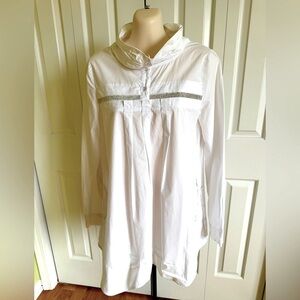 STYLE White Cotton Blouse/Tunic M
